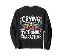 Crying Over Fictional Characters Lettore di Libri - Felpa