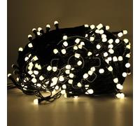 Crylight serie 200 luci di Natale a pallina led bianco caldo 16 mt cavo verde [EEK: A++]