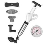 Crynvor 7 Pezzi Sturalavandini a Pressione, Pompa Stura Scarichi a Pressione, Pistola Stura Lavandini Ad Aria Compressa, Stura Lavandini a Pressione Wc Potente, per Disintasare Wc, Lavello, Vasca