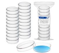 CryoKing 30 ciotole Petri in plastica da 60 mm, con coperchio, per laboratori, per scuole e cultura di laboratorio, lievito batterico (60 mm x 15 mm)