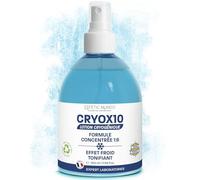 CRYOX10 Lozione Crioterapica 1:6 - Spray Rinfrescante per Muscoli, Gambe Pesanti, Articolazioni e Cellulite | Uso Diretto o con Garza, Asciugamano o Bendaggio | Trattamento Freddo (500)