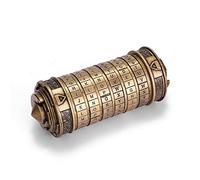 Cryptex - Serratura a cilindro in stile retrò, codice da Vinci, per conservare note, poesie, chiavi, oggetti di valore, amici, famiglie, compleanno, San Valentino
