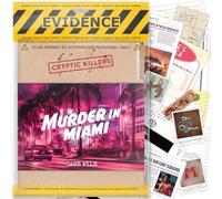 Cryptic Killers Gioco misterioso omicidio irrisolto - Cold Case Files Investigation Detective indizi/prove - Risolvi il crimine - Per individui, serate e gruppi di feste - Murder in Miami