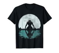 Cryptid Dogman Moon Reflection Per Uomini Donne Bambini! Mostro Maglietta