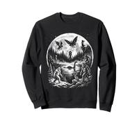 Cryptid Legends Moonlight Folklore Paranormale Mistero Arte Felpa