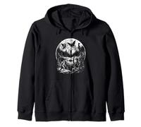 Cryptid Legends Moonlight Folklore Paranormale Mistero Arte Felpa con Cappuccio