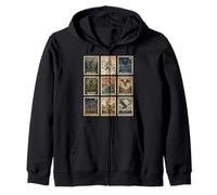 Cryptid Stamp Set Bigfoot Yeti Mothman Legendary Creatures Felpa con Cappuccio