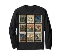 Cryptid Stamp Set Bigfoot Yeti Mothman Legendary Creatures Maglia a Manica