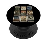 Cryptid Stamp Set Bigfoot Yeti Mothman Legendary Creatures PopSockets PopGrip Adesivo