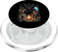 Cryptids Campfire Bigfoot Mothman Forest Camping Legends PopSockets PopGrip per MagSafe