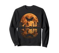 Cryptids Moon Scene Bigfoot Alien Loch Ness Mistero Felpa