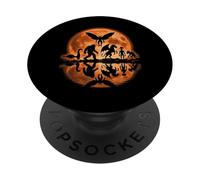 Cryptids Moon Scene Bigfoot Alien Loch Ness Mothman PopSockets PopGrip Adesivo