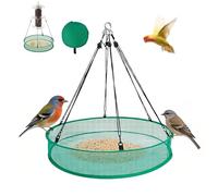 Cryptisg Vassoio Raccogli Semi per Uccelli, Alta Qualità e Squisita Vassoio per La Raccolta Dei Semi Degli Uccelli, Durevole Mangiatoia Sospesa, per Terrazza Balcone e Giardino（Verde）