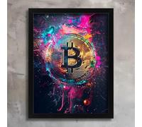 Crypto Bitcoin Print Poster Picture Bitcoin Artwork Print Office Home Bitcoin Poster A5 - Ispiratrice Motivazionale Arte da parete Vita quotidiana Citazione incoraggiante Frasi brevi famose Parole is