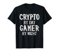 Crypto By Day Gamer By Night Bitcoin Cryptocurrency NFT Game Maglietta