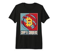 Crypto Conquers HODL Crypto Token Blockchain Criptovaluta Maglietta Premium