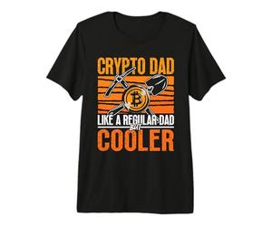 Crypto Dad Come Un papà Normale ma criptovaluta Blockchain Maglietta Premium