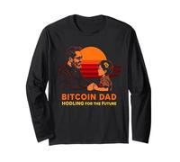 Crypto Dad Design Bitcoin Investor Gift HODL Legend Bitcoin Maglia a Manica