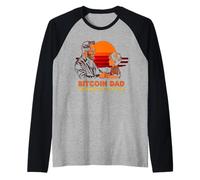 Crypto Dad Design Bitcoin Investor Gift HODL Legend Bitcoin Maglia con Maniche Raglan