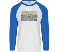 Crypto Lavoratori New York Parodia Divertente Bitcoin Uomo L/S Baseball T-Shirt