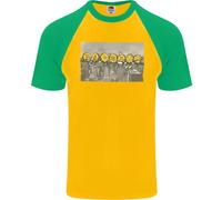 Crypto Lavoratori New York Parodia Divertente Bitcoin Uomo S/S Baseball T-Shirt