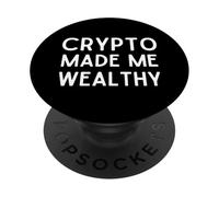 Crypto Made Me Wealthy Cryptocurrency Trading Blockchain PopSockets PopGrip Adesivo