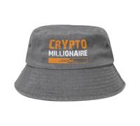 Crypto Millionaire Loading Cappello Pescatore Protezione UV Cappelli Estivo per Uomini Donne, Vacanze Campeggio Shopping Pieghevole Cappello Estivo