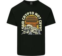 Crypto Non Crypt Divertente Maglietta Cryptocurrency Con Teschi Per Bambini