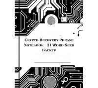 Crypto Recovery Phrase Notebook - 24 Word Seed Backup: Secure your digital assets the smart way.
