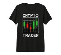 Crypto Trader Green & Red Candlesticks Chart Trading Amante Maglietta Premium