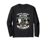 Crypto Zoology Stagista Non pagato, Divertente Mitico Mothman Cryptid Maglia a Manica