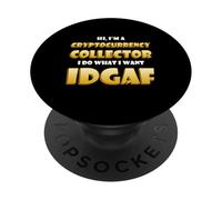 Cryptocurrency Collector IDGAF DeFi NFT Costume Crypto Miner PopSockets PopGrip Adesivo