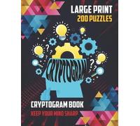CRYPTOGRAMS Book Large Print 200 Puzzles (Tascabile)