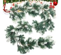 Cryptographic Artificial Christmas Vines - Artificial Mantle Decorations Hanger, Restaurant Window Displays, Living Room Holiday Decorati0ns Fireplace Mantels, Home Wall And Tabletop Decorations.