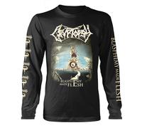 Cryptopsy T Shirt Blasphemy Made Flesh Nuovo Ufficiale Uomo Nero Long Sleeve Size XXL