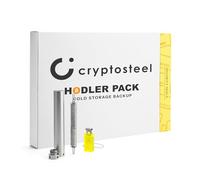 Cryptosteel Seed24 Solo Hodler Pack (10 pezzi) - Backup in metallo resistente al fuoco e all'acqua per Bitcoin e crypto - Compatibile con Ledger, Trezor, BitBox, Coldcard - Made in Europe