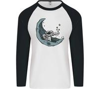 Cryptovaluta Data Mining The Moon Uomo L/S Baseball T-Shirt