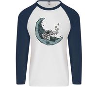 Cryptovaluta Data Mining The Moon Uomo L/S Baseball T-Shirt
