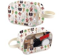Cryptozoology - Trousse da trucco trasparente con creature criptide, idea regalo per mostri e tarme, da viaggio, organizer, Mostro Mt2, alla moda