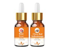 Crysalis Oil Combo : rosa (rosa damascena) 30 ml/1,01 Fl oz & Clove Bud (Syzygium ticum) Oil - 30 ml/1,01 Fl oz