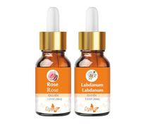 Crysalis Oil Combo : rosa (rosa damascena) - 30 ml/1,01 Fl oz & Labdano (Cistus ladanifer) Oil - 30 ml/1,01 Fl oz