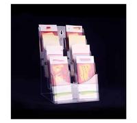 CRYSEU Scaffali in acrilico, Espositore porta riviste trasparente, contenitore decorativo da parete(Style2,4F)