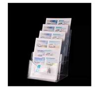 CRYSEU Scaffali in acrilico, Espositore porta riviste trasparente, contenitore decorativo da parete(Style3,4F)