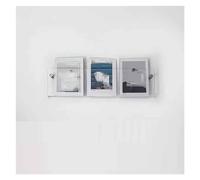 CRYSEU Scaffali in acrilico, Libreria sospesa trasparente alta 6,3 pollici(Style3,110cm/43.3in)