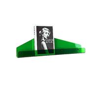 CRYSEU Scaffali in acrilico, Mensola da parete colorata, mensola da parete trasparente, porta spezie, mensola da parete for giocattoli(Green,60x5x16cm)