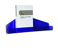 CRYSEU Scaffali in acrilico, Mensola da parete colorata, mensola da parete trasparente, porta spezie, mensola da parete for giocattoli(Blue,40x5x16cm)