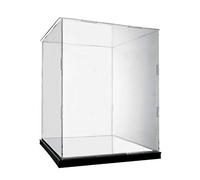 CRYSEU Scatole espositive in acrilico trasparente, Vetrina in acrilico con base a specchio trasparente for oggetti da collezione, diverse dimensioni(25x22x21CM)