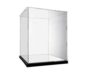 CRYSEU Scatole espositive in acrilico trasparente, Vetrina in acrilico con base a specchio trasparente for oggetti da collezione, diverse dimensioni(25x22x21CM)