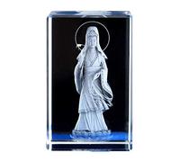 Crystal 3D Inside Statue Buddha Intagliato Zen Buddhista Figurina Figurina Moderna Decorazione d'interni Decorazione Interiozione Interva