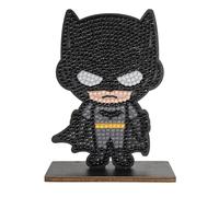 CRYSTAL ART Buddies - il Kit Diamond Painting Originale, Batman, con Diamatini in Resina Brillante, Set Creativo 6+ con Supporto in Legno, 11cm, CAFGR-DCU006